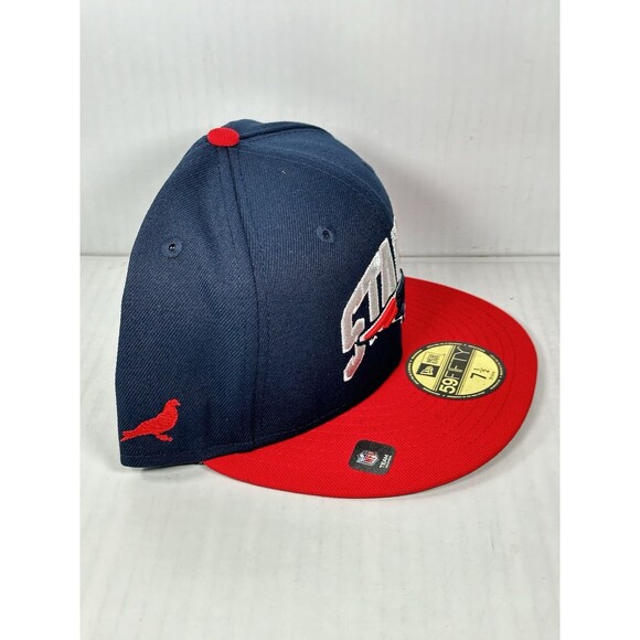 Size 7 1/2 New England Patriots New Era NFL Staple Logo 59FIFTY Fitted Hat Cap - Picture 3 of 4